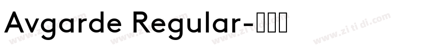 Avgarde Regular字体转换